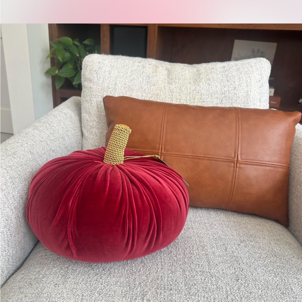 Threshold Red Decorative Pumpkin Pillow